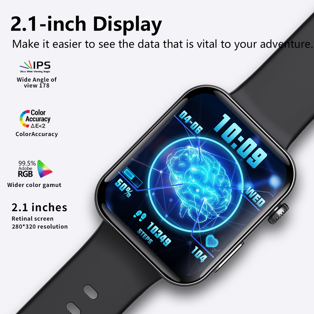 ECG smart watch with blood pressure monitor body temperature blood glucose heart rate blood oxygen-2