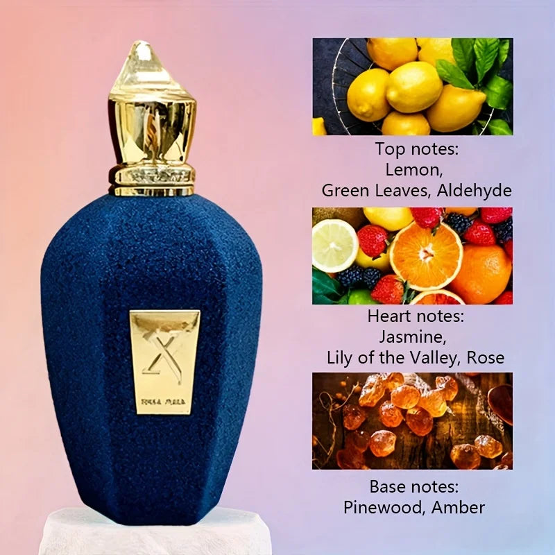 Perfumes clásicos de 100 ml para mujer y hombre con notas florales y frutales árabes. Perfume de larga duración en spray corporal. Regalo ideal para citas. Colonia. Fragancia.