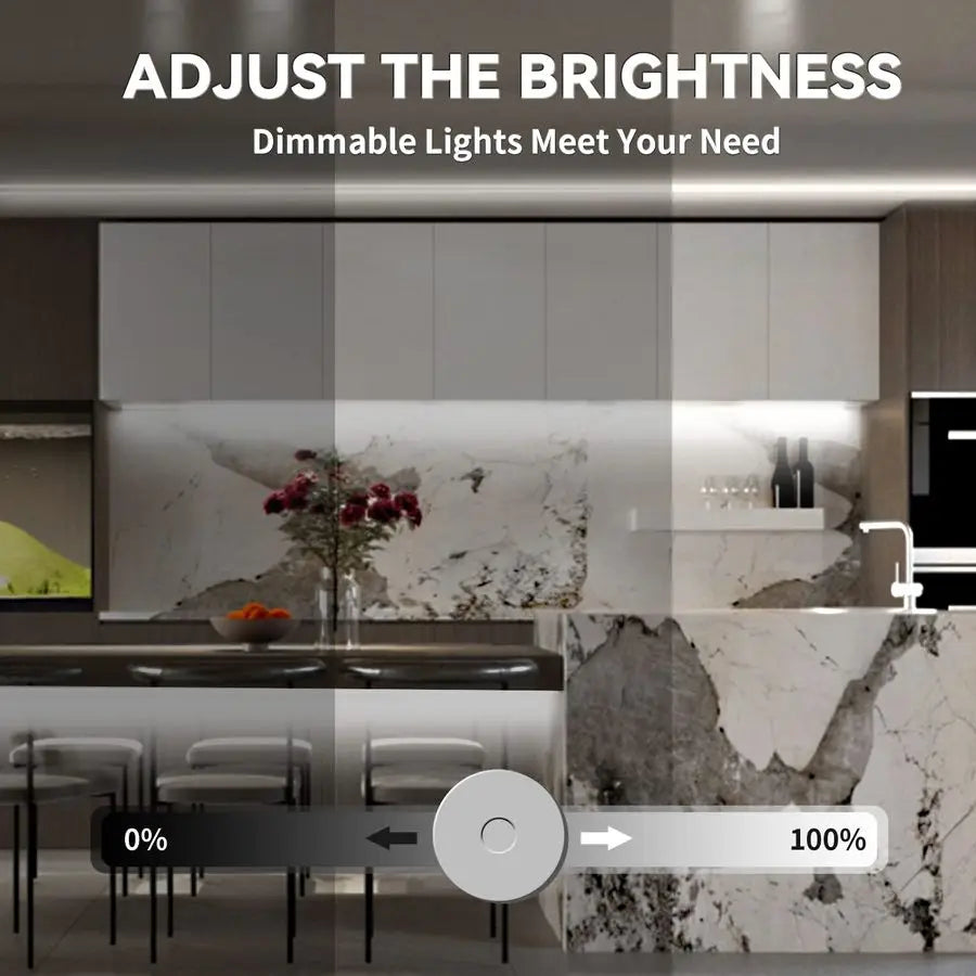 Tiras de luces LED impermeables, luz blanca diurna de 6000K IP44, tira de luz de 15M 12V con fuerte adhesivo 3M, para el hogar, cocina, patio.