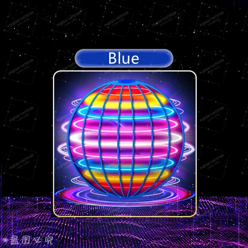 Bola voladora suspendida con LED de color, bola boomerang automática, bola mágica negra de tecnología avanzada, juguetes voladores giroscópicos antigravedad para niños