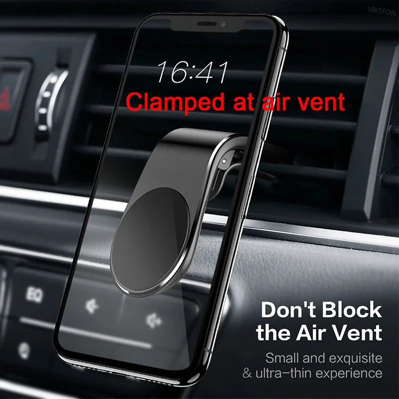 Soporte magnético para teléfono de coche con clip para rejilla de ventilación, soporte para móvil de coche, compatible con iPhone, Xiaomi, Samsung y LG.