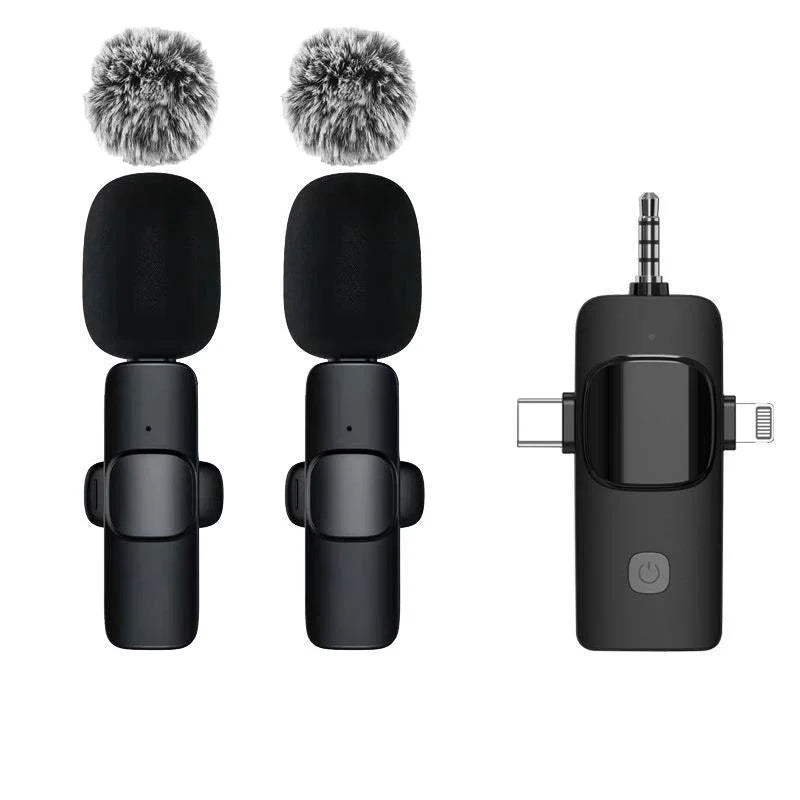 Micrófono de solapa inalámbrico Mini USB-C con reducción de ruido para iPhone y Android, ideal para transmisiones en vivo y entrevistas. Micrófono portátil de mano.