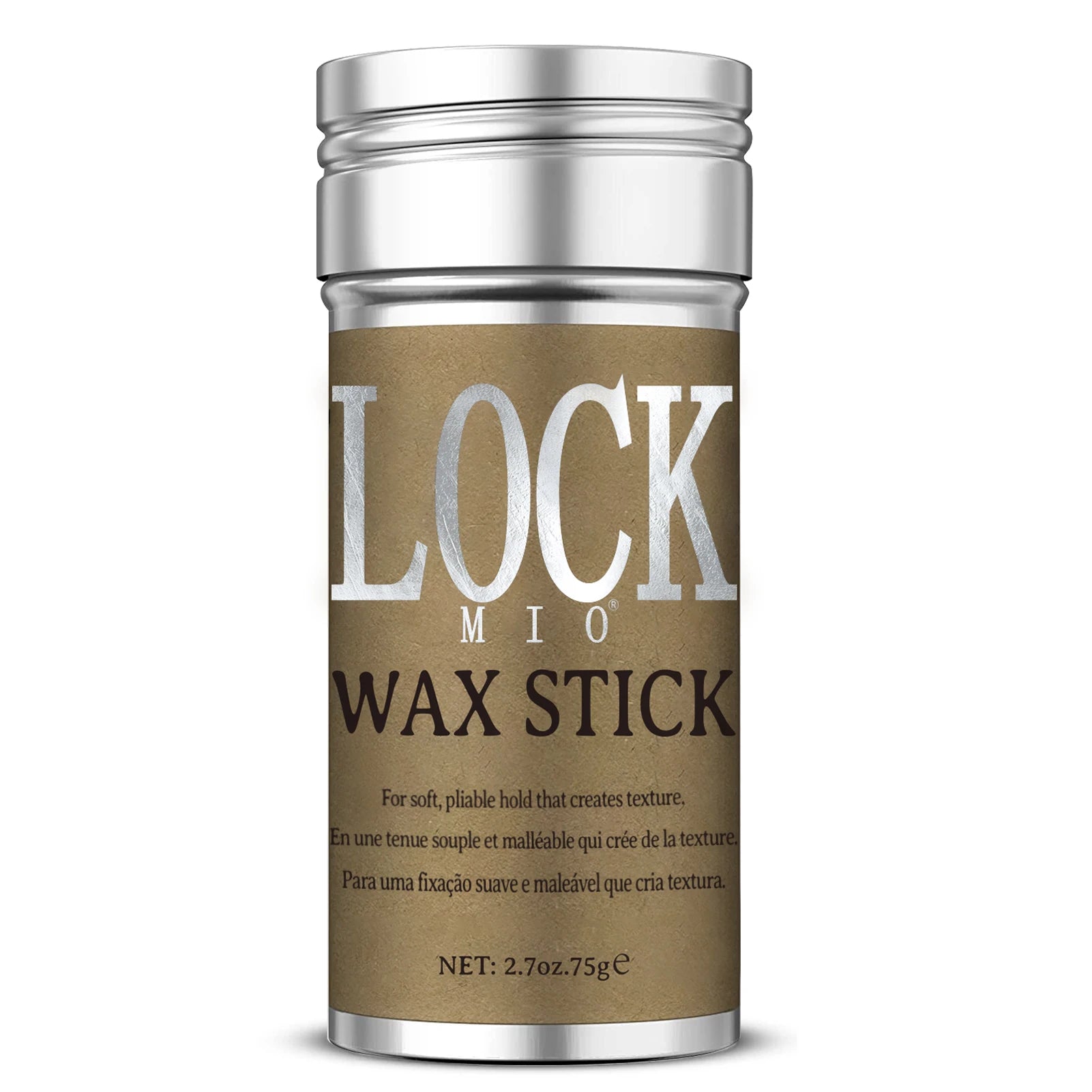 Barra de cera LOCKMIO con aceite de coco natural: hidrata, suaviza, alisa y peina el cabello rebelde. Controla los bordes del cabello. Fijación fuerte y duradera.