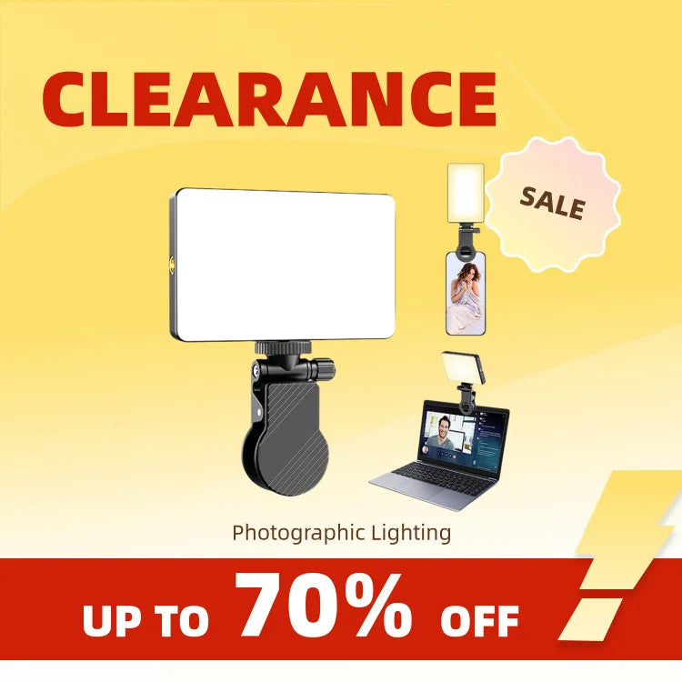 Liquidación_Luz para selfies de smartphone, luz para videoconferencias, luz LED portátil compatible con teléfonos móviles, iPads, portátiles y cámaras_