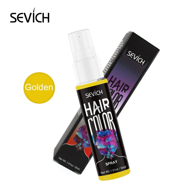 Sevich 8 colores, nuevo estilo, spray colorante para el cabello, coloración instantánea de un solo uso, producto de peluquería para el cuidado y estilismo del cabello para hombres y mujeres.