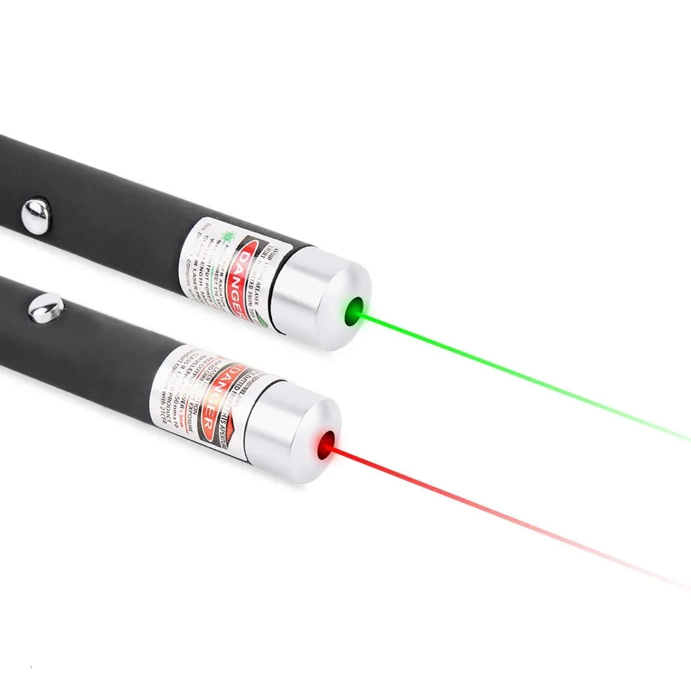 Linterna con puntero láser verde, azul y rojo para salas de reuniones y aulas, luz indicadora RGB.