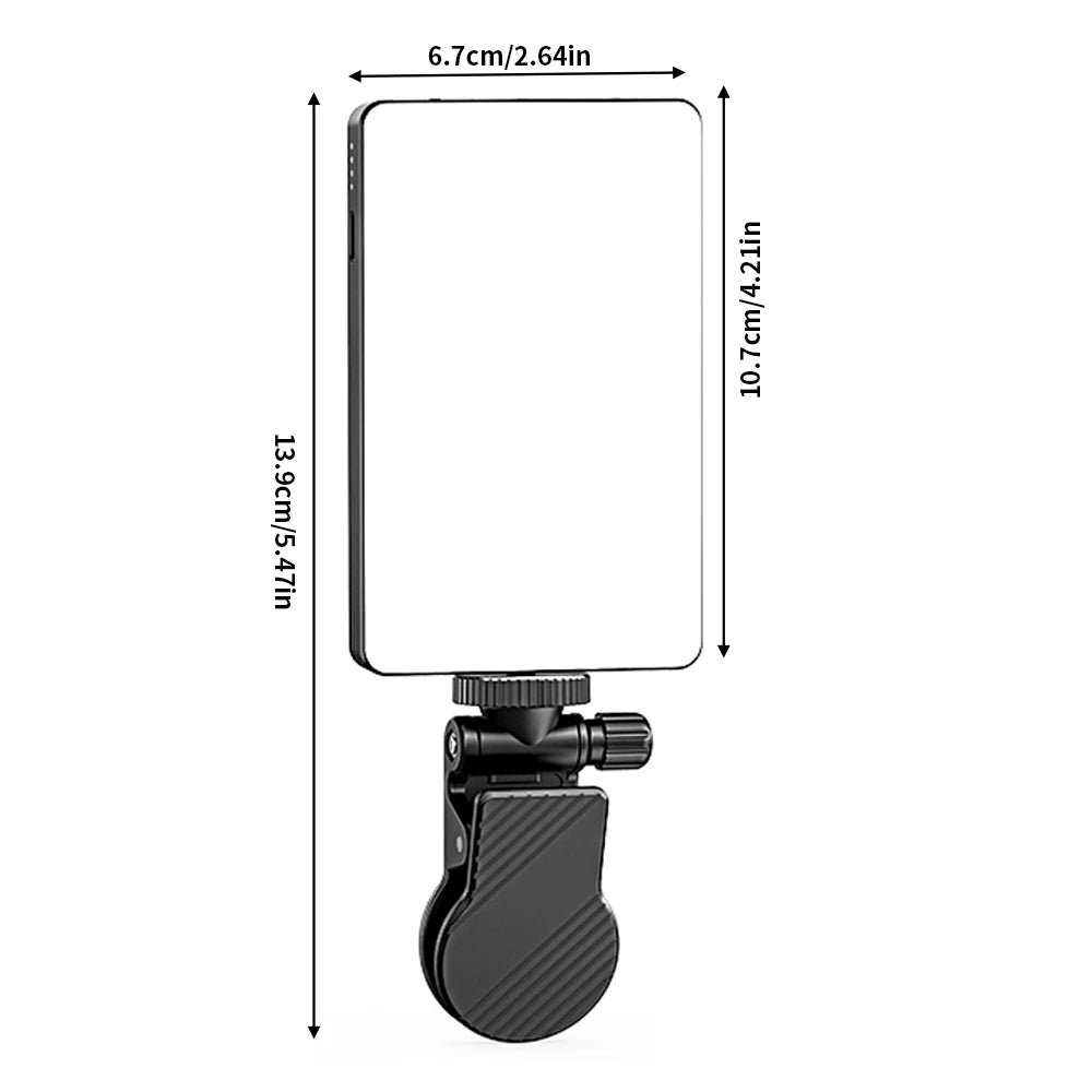 Liquidación_Luz para selfies de smartphone, luz para videoconferencias, luz LED portátil compatible con teléfonos móviles, iPads, portátiles y cámaras_