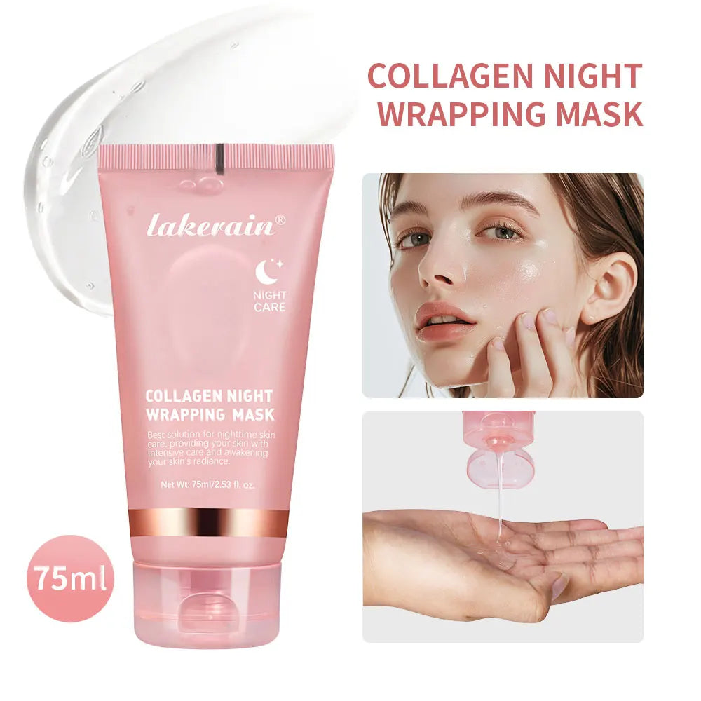 Mascarilla coreana de colágeno profundo, mascarilla facial peel-off antiarrugas lifting, mascarillas para el cuidado de la piel, Bio Pack, envoltura nocturna para mujer, piel de noche.