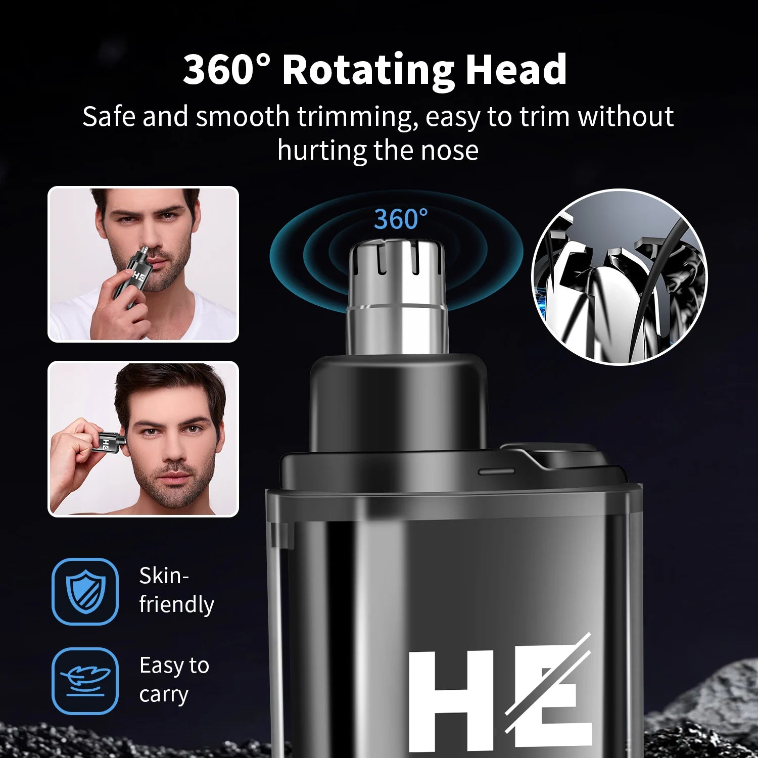 Hiena Finish Machine Electric Cortapelos Profesional Eléctrico Cortapelos para Barba Recargable Kit de Afeitadora y Recortadora de Cabello para Hombres