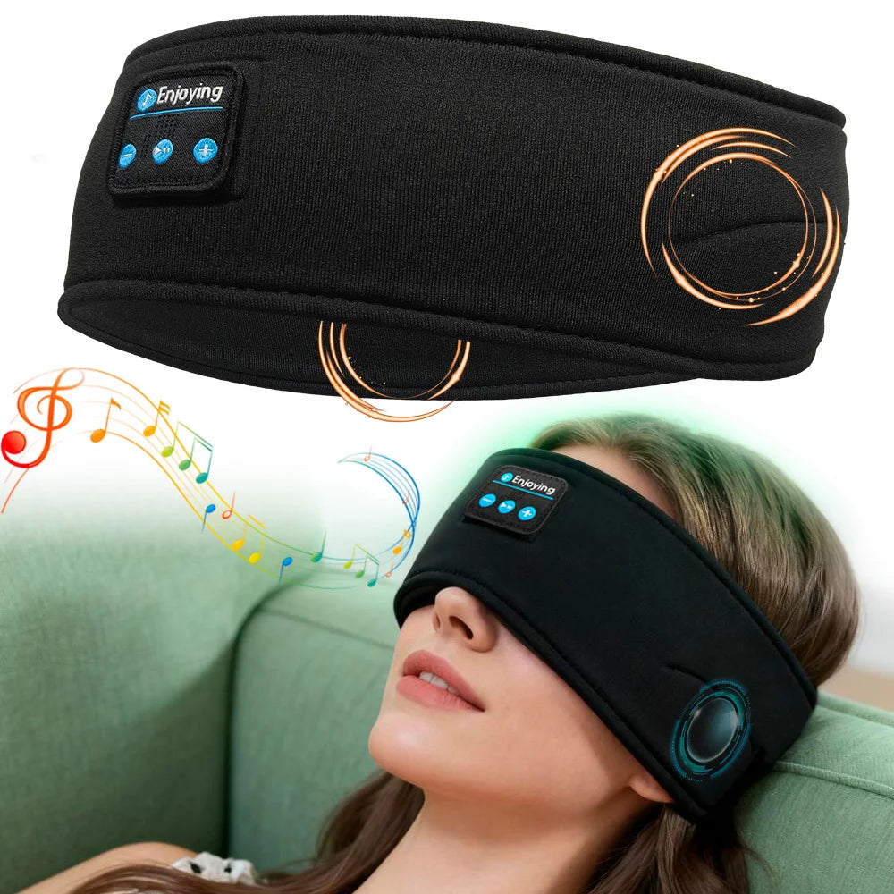 Auriculares inalámbricos Bluetooth para música, máscara para ojos, diadema deportiva, auriculares antirruido, para hablar, correr, yoga, música, diadema, auriculares inalámbricos para dormir