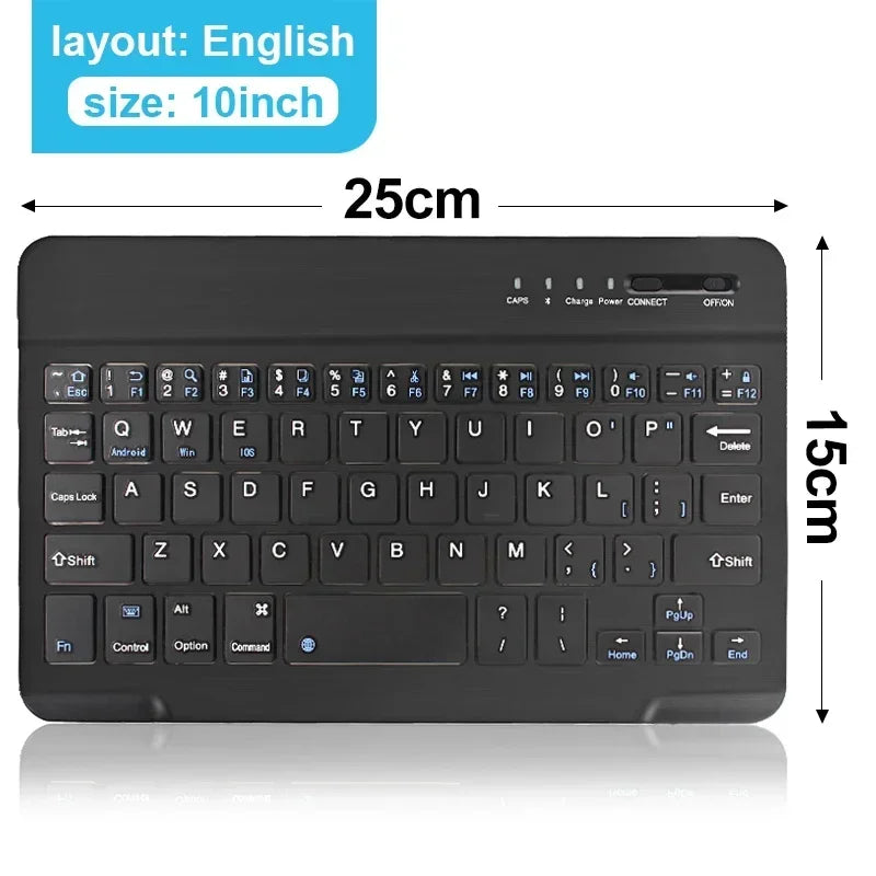 Teclado Bluetooth para iPad de 10.ª generación, iPad Pro de 13, 12, 11, 10, 9, 8 y 7 pulgadas, iPad Air de 13, 11.ª generación, iPad Mini, tabletas Samsung y Xiaomi.