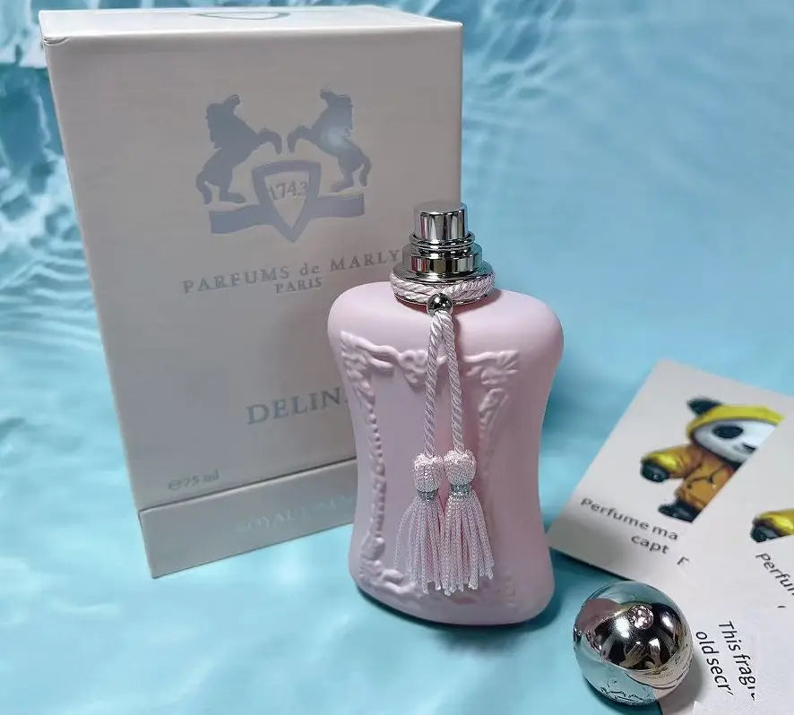 Perfume de lujo francés de nicho, rosa turca y lichi, EDP, fragancia nupcial, frasco con borla rosa, larga duración, para mujer.