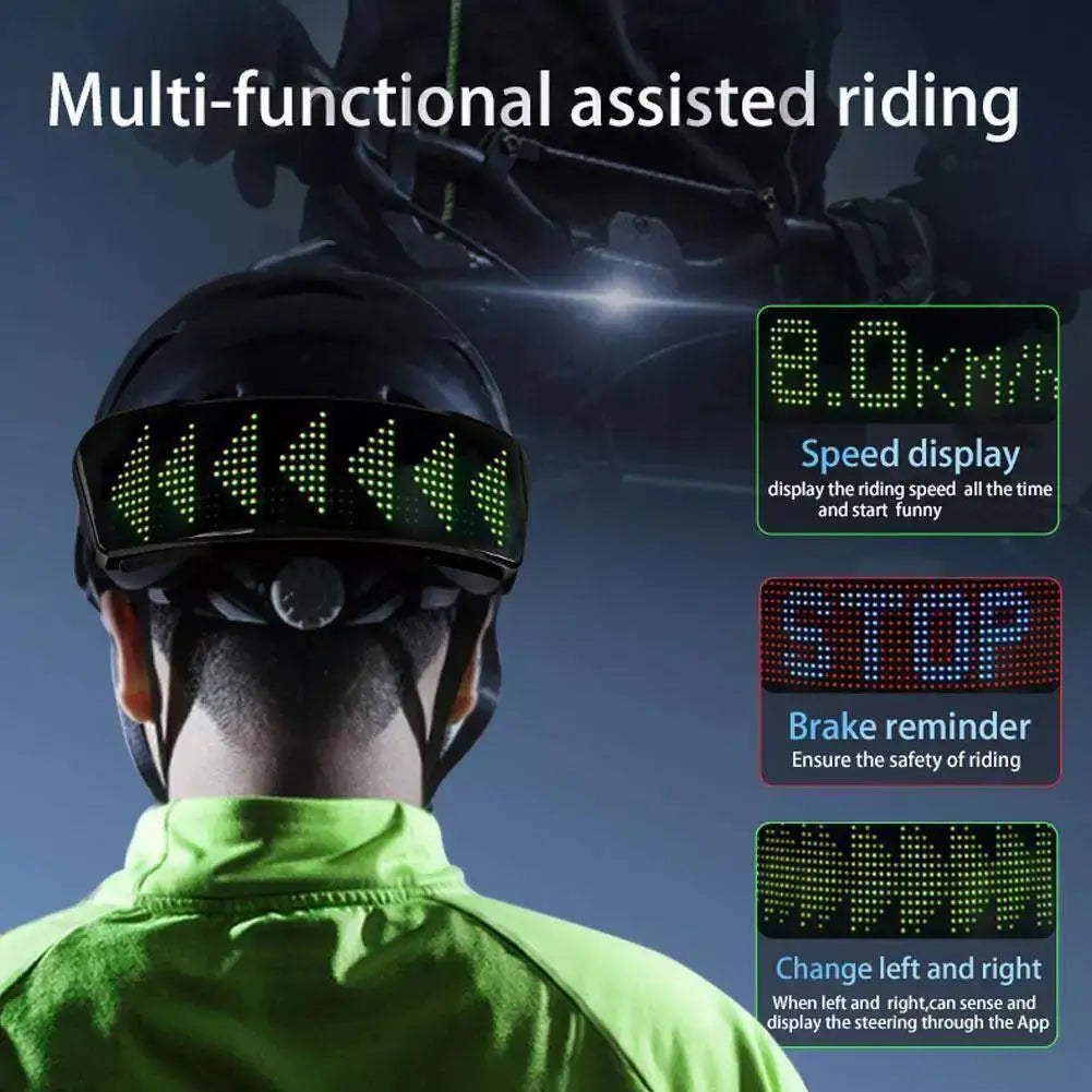 2025 Luz de advertencia para casco de motocicleta, conducción nocturna, DIY, pantalla LED programable para casco, pantalla LED RGB, luz trasera B K8D8
