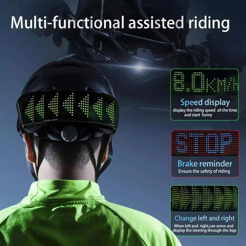 2025 Luz de advertencia para casco de motocicleta, conducción nocturna, DIY, pantalla LED programable para casco, pantalla LED RGB, luz trasera B K8D8