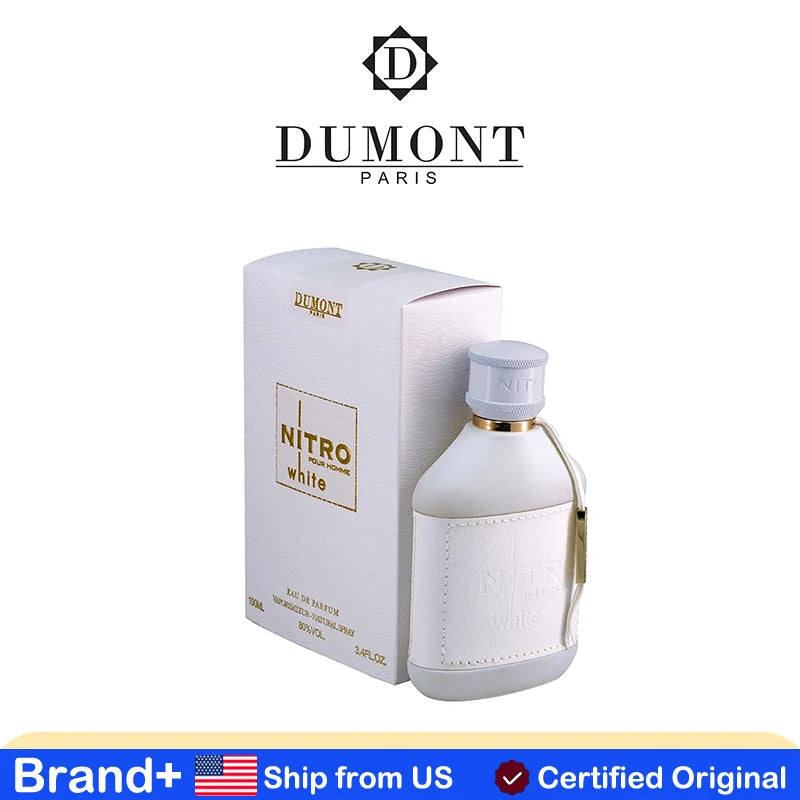 Dumont Nitro White Eau De Parfum Clean Fresh Signature Scent 100ML Fragancia de larga duración Perfume natural Colonia Feromone
