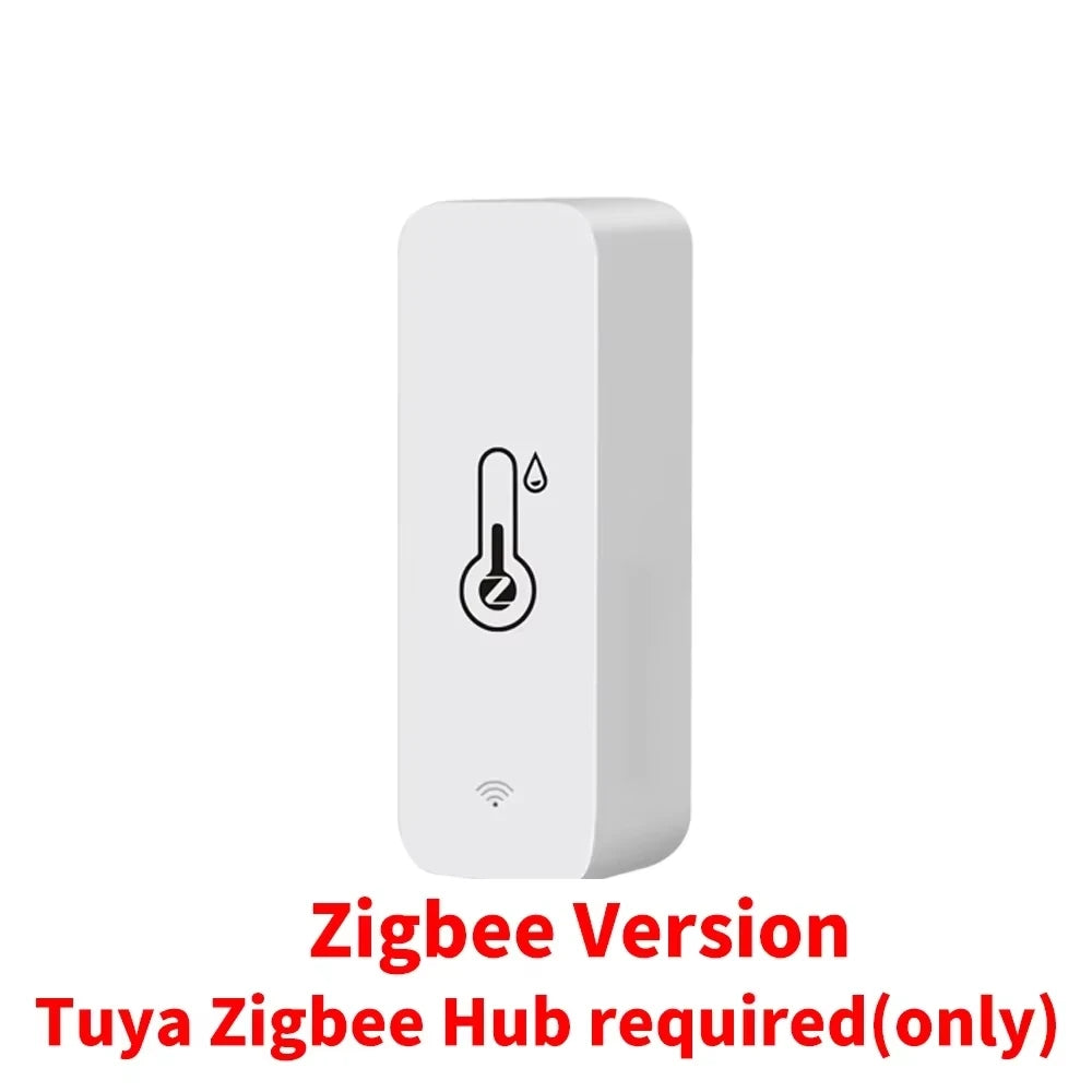 Sensor inteligente de temperatura y humedad ZigBee 3.0 Higrómetro de interior WiFi Tuya APP Monitoreo Actualizaciones en tiempo real APP Amart Home Alexa