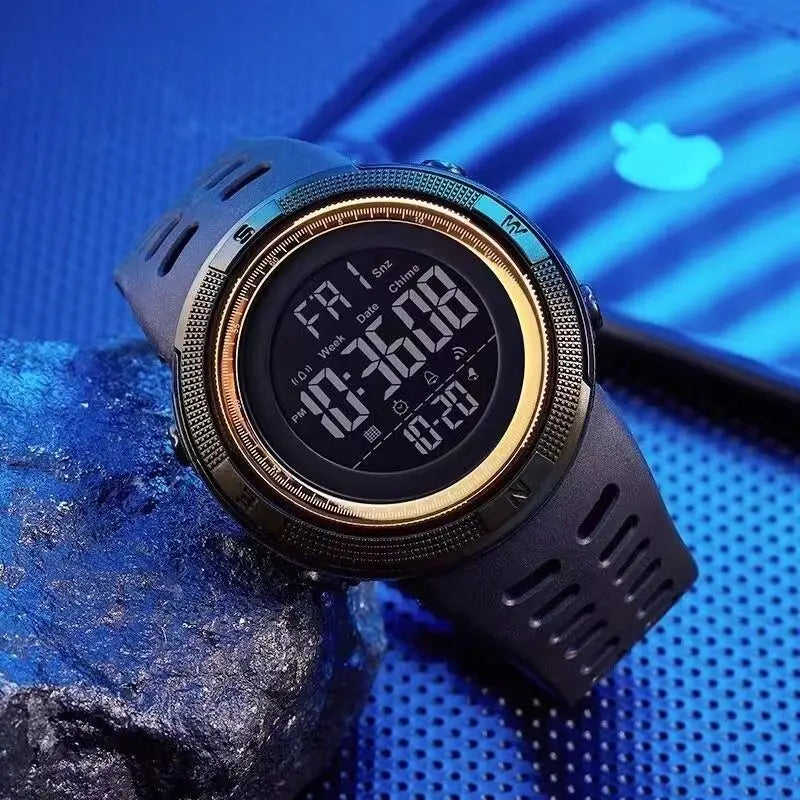 Reloj electrónico para hombre, relojes deportivos militares, reloj de pulsera digital LED multifunción luminoso para hombre, niños, estudiantes y adolescentes.