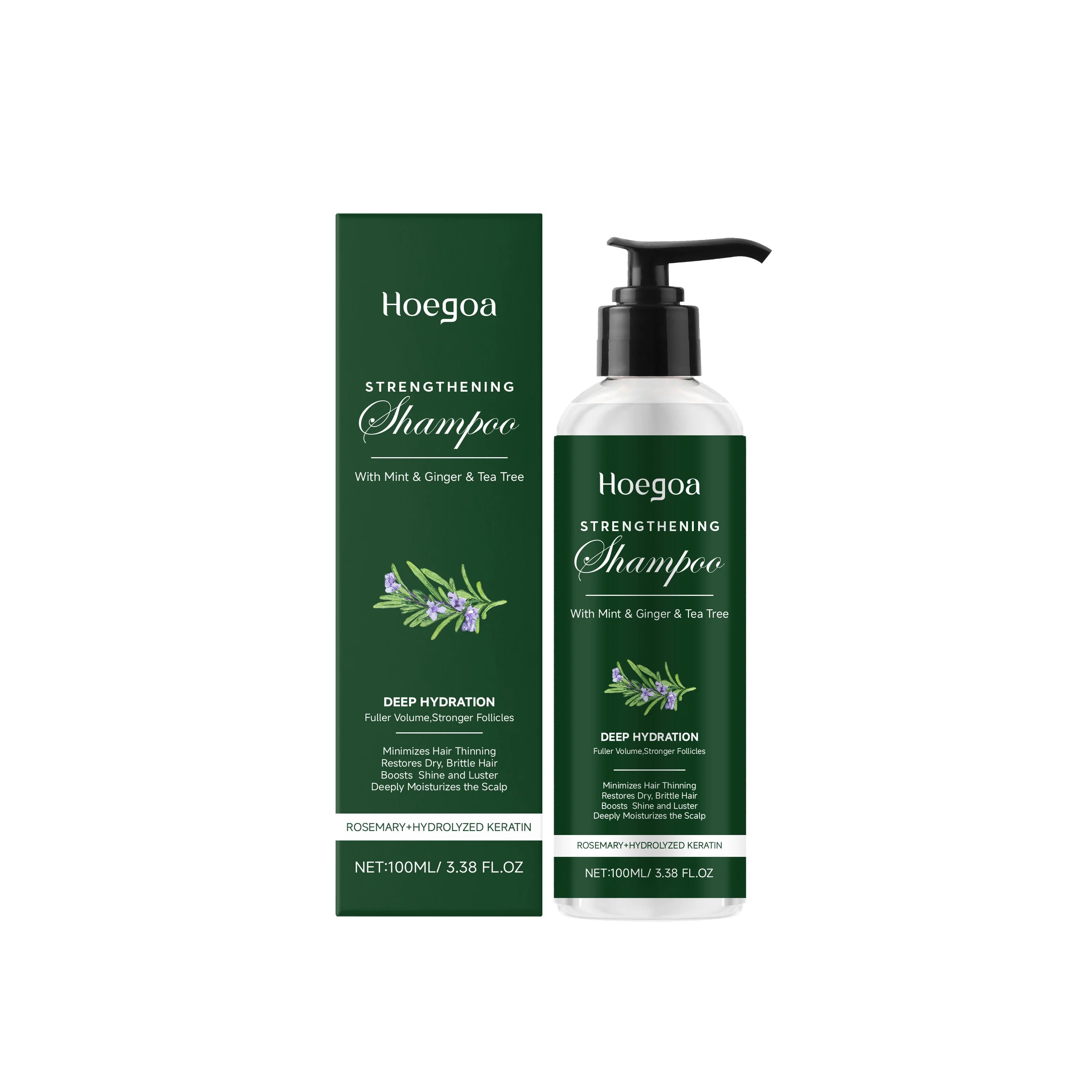 Champú de romero, menta, jengibre y aceite de árbol de té para el cuero cabelludo. Nutre el cabello, aporta volumen, limpia profundamente y refresca. Cuidado capilar natural de uso diario.