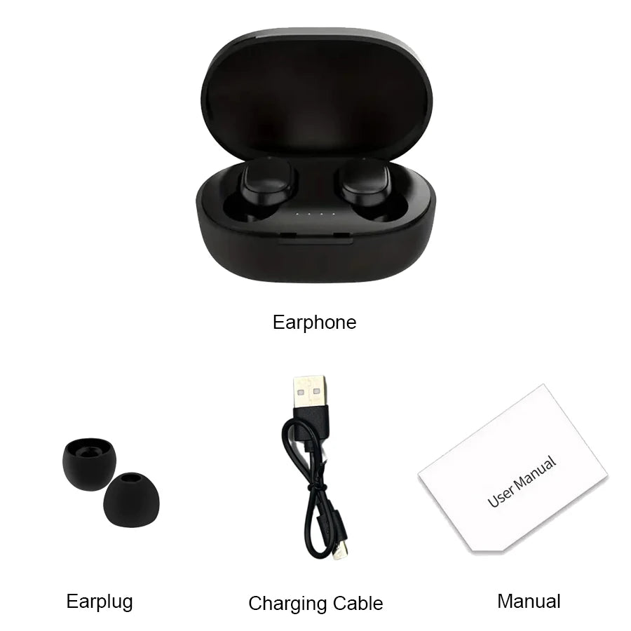 Auriculares inalámbricos Bluetooth TWS A6S con cancelación de ruido y micrófono para Huawei Xiaomi Redmi