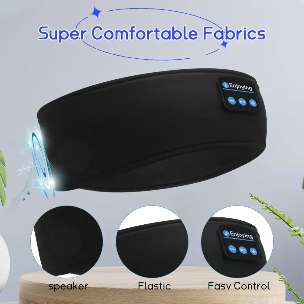 Auriculares inalámbricos Bluetooth para música, máscara para ojos, diadema deportiva, auriculares antirruido, para hablar, correr, yoga, música, diadema, auriculares inalámbricos para dormir
