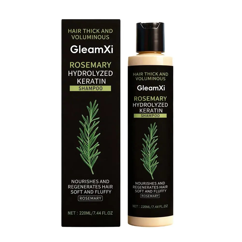 Champú de romero orgánico de 100 ml/220 ml con aceite espesante para el crecimiento del cabello, ideal para cabello fino y con caída. Champú natural voluminizador.