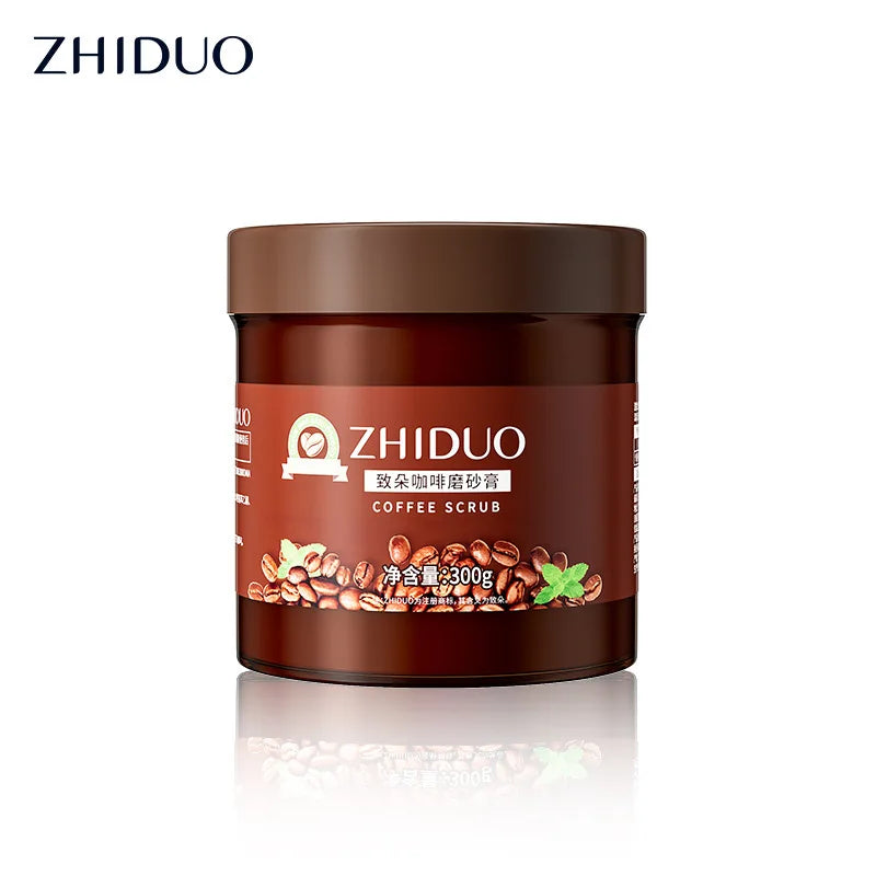 Exfoliante de café de 300 g. Exfoliante corporal totalmente natural para el cuidado de la piel. Hidratante, limpiador, blanqueador y exfoliante. Úselo en el baño.