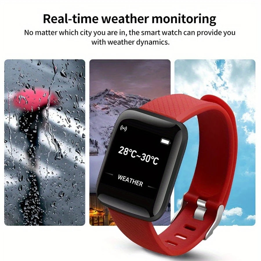 Smartwatch para hombre y mujer con monitor de actividad física, regalo de cumpleaños y reloj electrónico para Android/iOS.