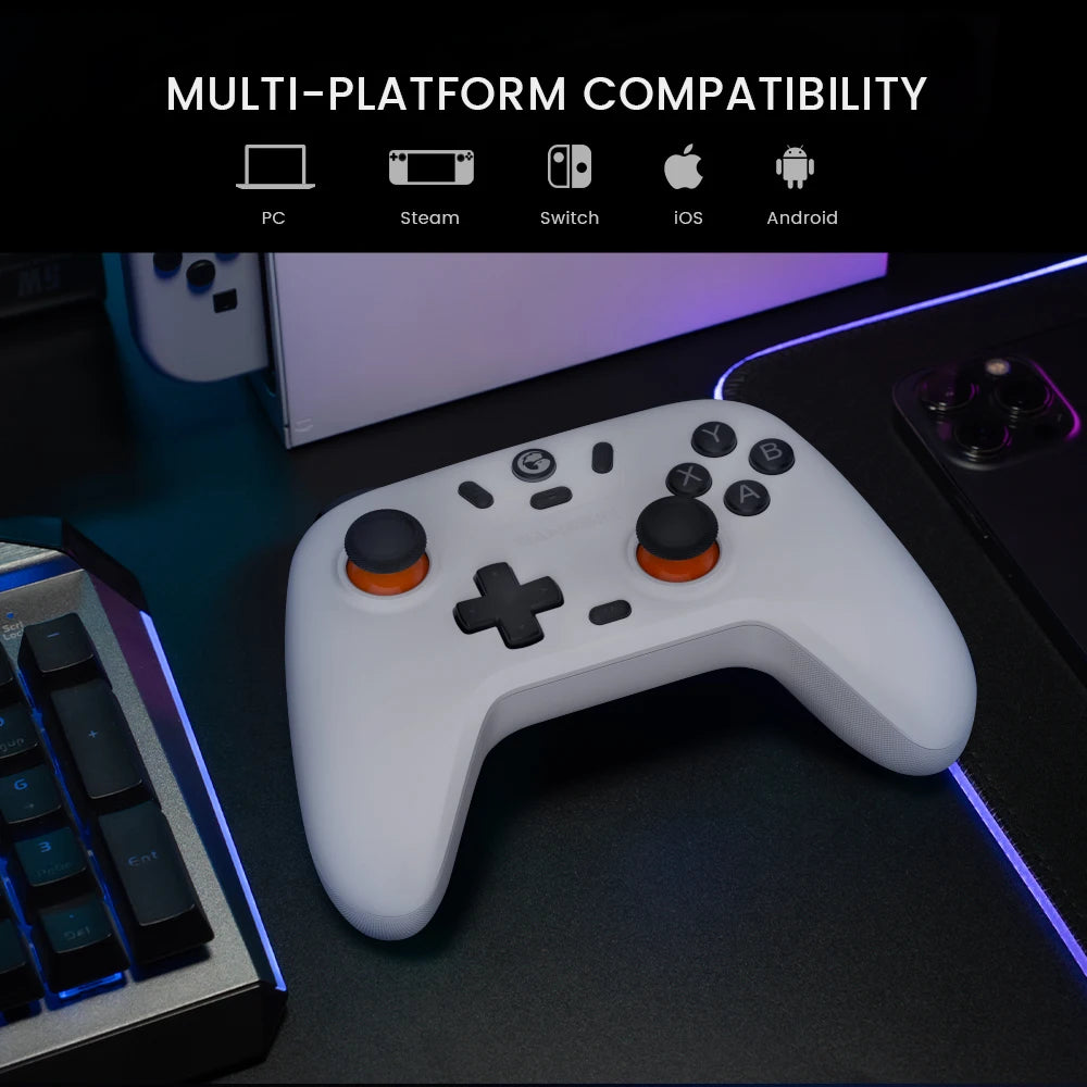 Mando inalámbrico GameSir Nova Lite con Bluetooth, dongle y conexión por cable para juegos de Switch, Android, iOS, PC y Steam.