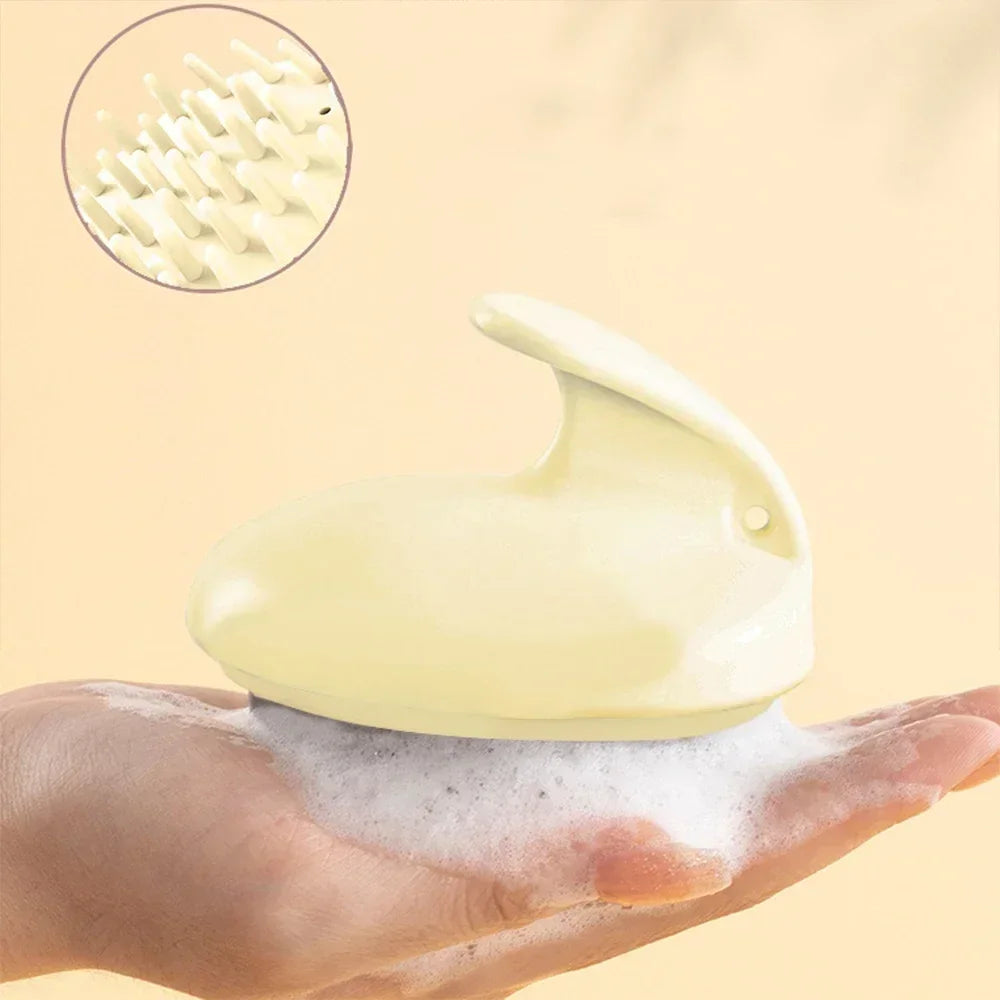 Cepillo de silicona para champú, cabezal de masaje para el cuero cabelludo, peine para lavar el cabello, cepillo de masaje corporal, cepillo para ducha y baño.