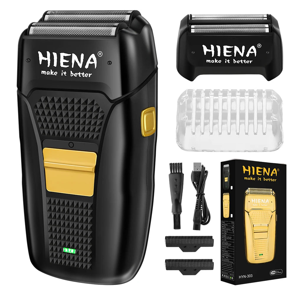 Hiena Finish Machine Electric Cortapelos Profesional Eléctrico Cortapelos para Barba Recargable Kit de Afeitadora y Recortadora de Cabello para Hombres