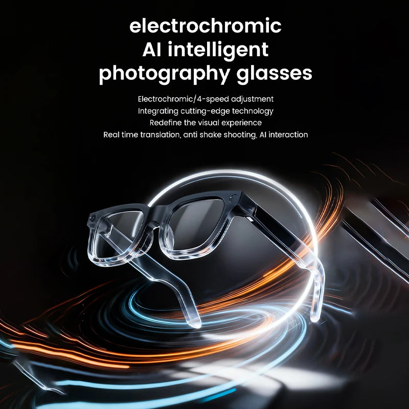 Gafas inteligentes 2026 con fotos y vídeos HD, OpenAI, grabación, traducción, táctiles, lentes fotocromáticas, Bluetooth, llamadas, música y funciones multifunción.