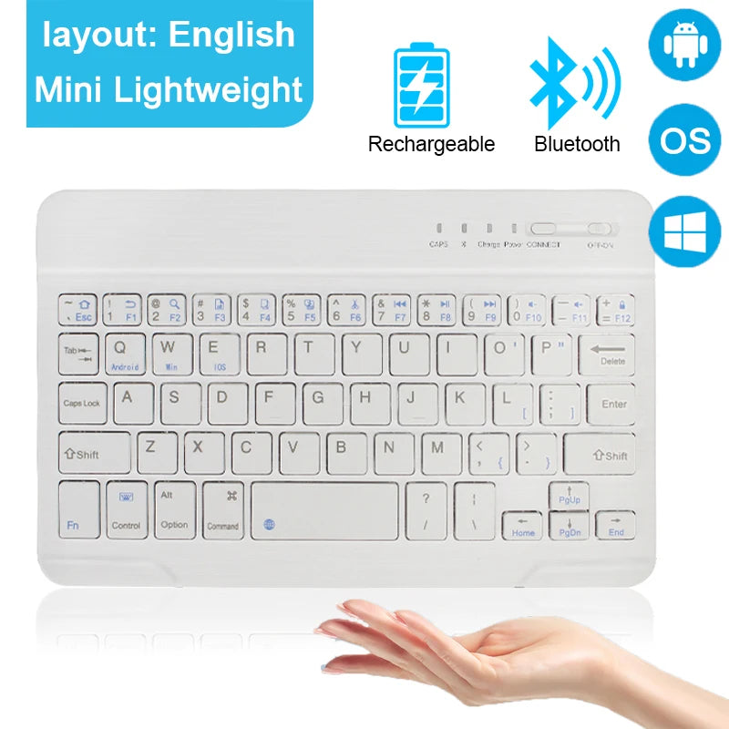 Teclado Bluetooth para iPad de 10.ª generación, iPad Pro de 13, 12, 11, 10, 9, 8 y 7 pulgadas, iPad Air de 13, 11.ª generación, iPad Mini, tabletas Samsung y Xiaomi.