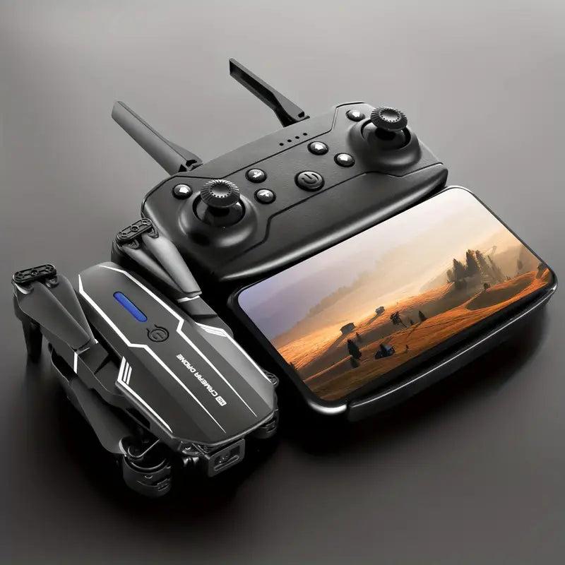 Dron cuadricóptero E88 con cámaras HD duales - Negro (cámara HD dual)