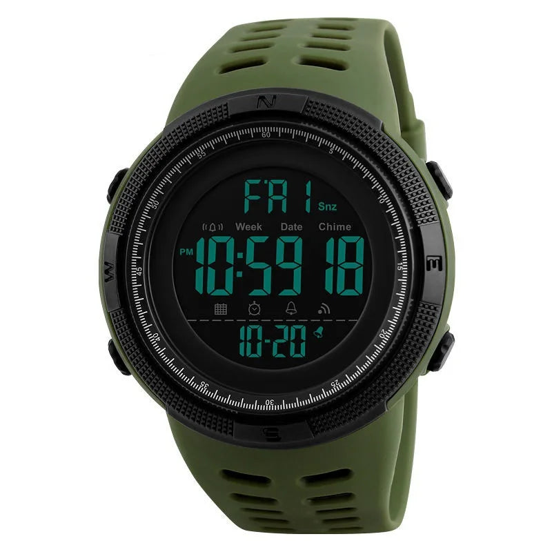 Reloj electrónico para hombre, relojes deportivos militares, reloj de pulsera digital LED multifunción luminoso para hombre, niños, estudiantes y adolescentes.