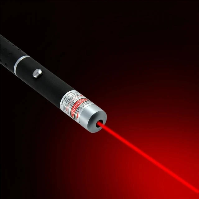 Linterna con puntero láser verde, azul y rojo para salas de reuniones y aulas, luz indicadora RGB.
