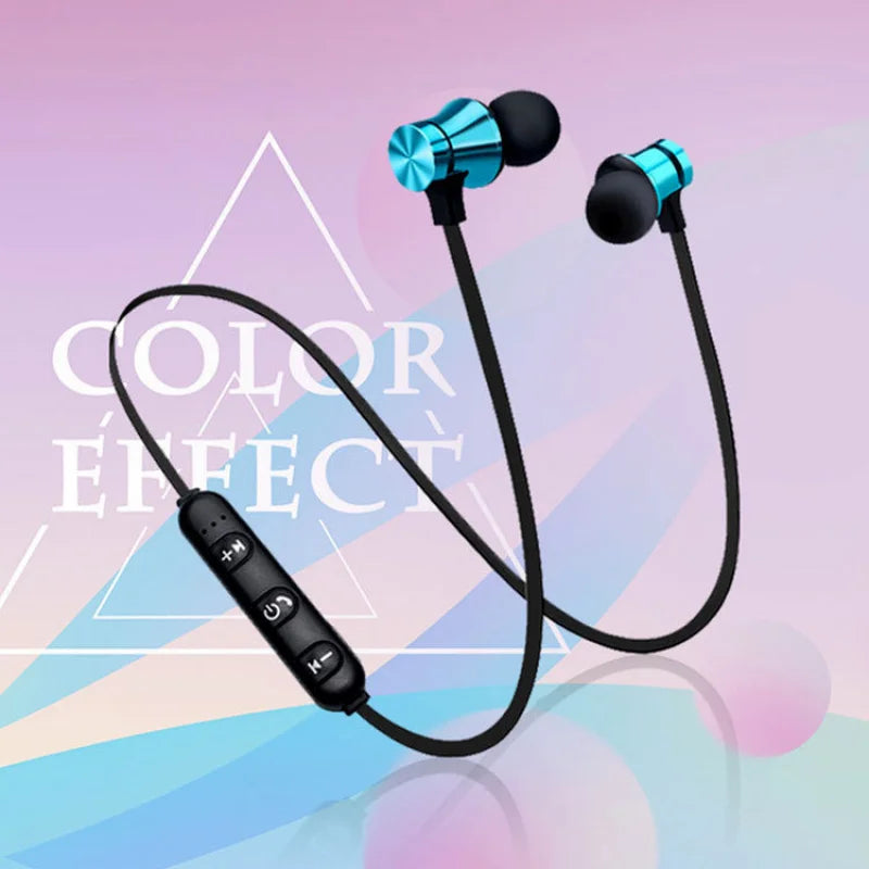 Auriculares deportivos XT11, inalámbricos, con banda para el cuello, magnéticos, resistentes al agua, estéreo, Bluetooth con micrófono.