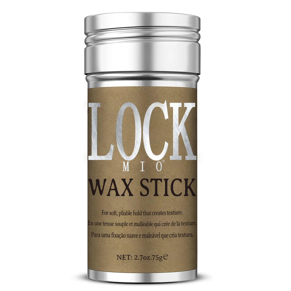Barra de cera LOCKMIO con aceite de coco natural: hidrata, suaviza, alisa y peina el cabello rebelde. Controla los bordes del cabello. Fijación fuerte y duradera.