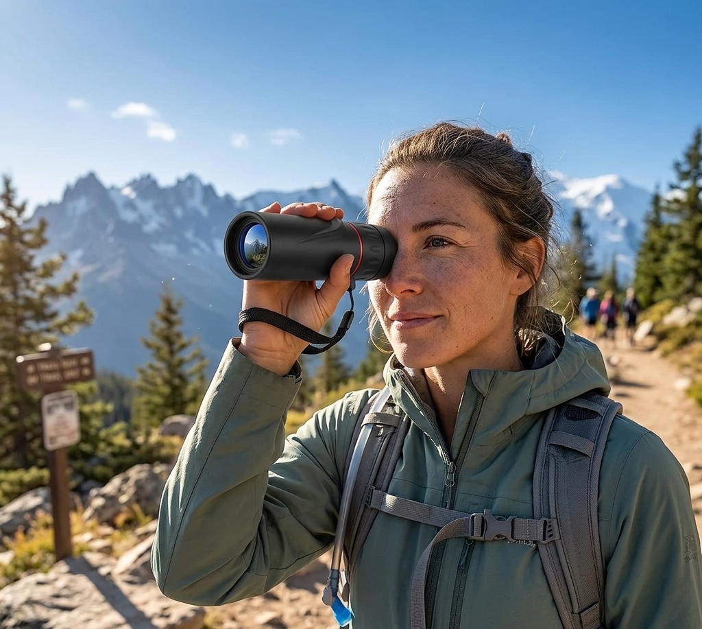 Telescopio monocular HD 2000x25 Mini Telescopio portátil para teléfono móvil con soporte Telescopios para exteriores Camping Caza Observación de aves