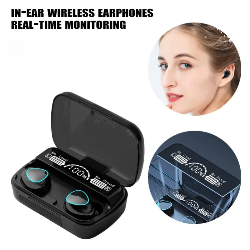 Auriculares inalámbricos con cancelación de ruido M10 originales: auriculares Bluetooth con micrófono, sonido estéreo y altavoz para gamers, ideales para deportes.