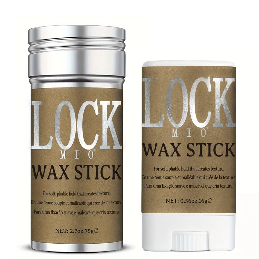 Barra de cera LOCKMIO con aceite de coco natural: hidrata, suaviza, alisa y peina el cabello rebelde. Controla los bordes del cabello. Fijación fuerte y duradera.