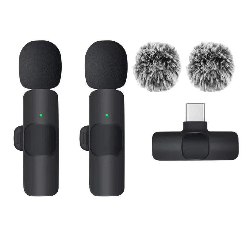 Micrófono de solapa inalámbrico Mini USB-C con reducción de ruido para iPhone y Android, ideal para transmisiones en vivo y entrevistas. Micrófono portátil de mano.