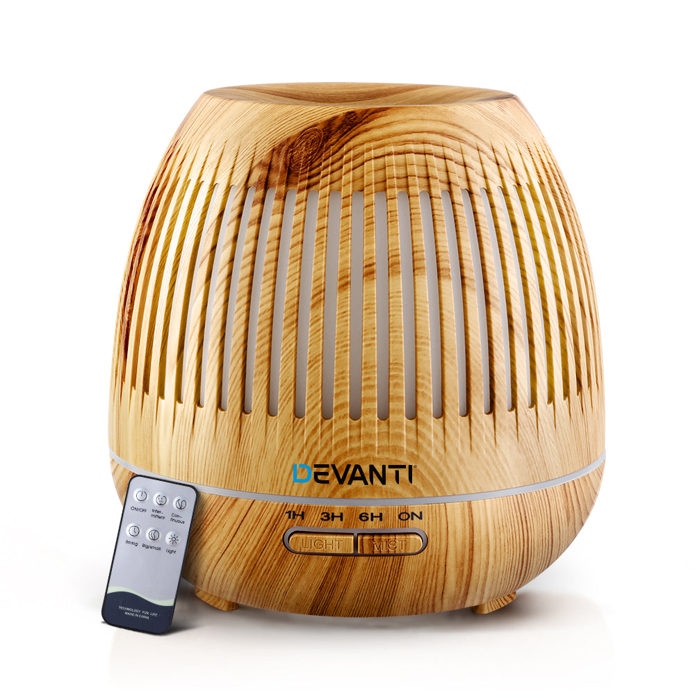 Humidificador de aire con luz LED y aceites esenciales aromáticos NNEDSZ de 400 ml