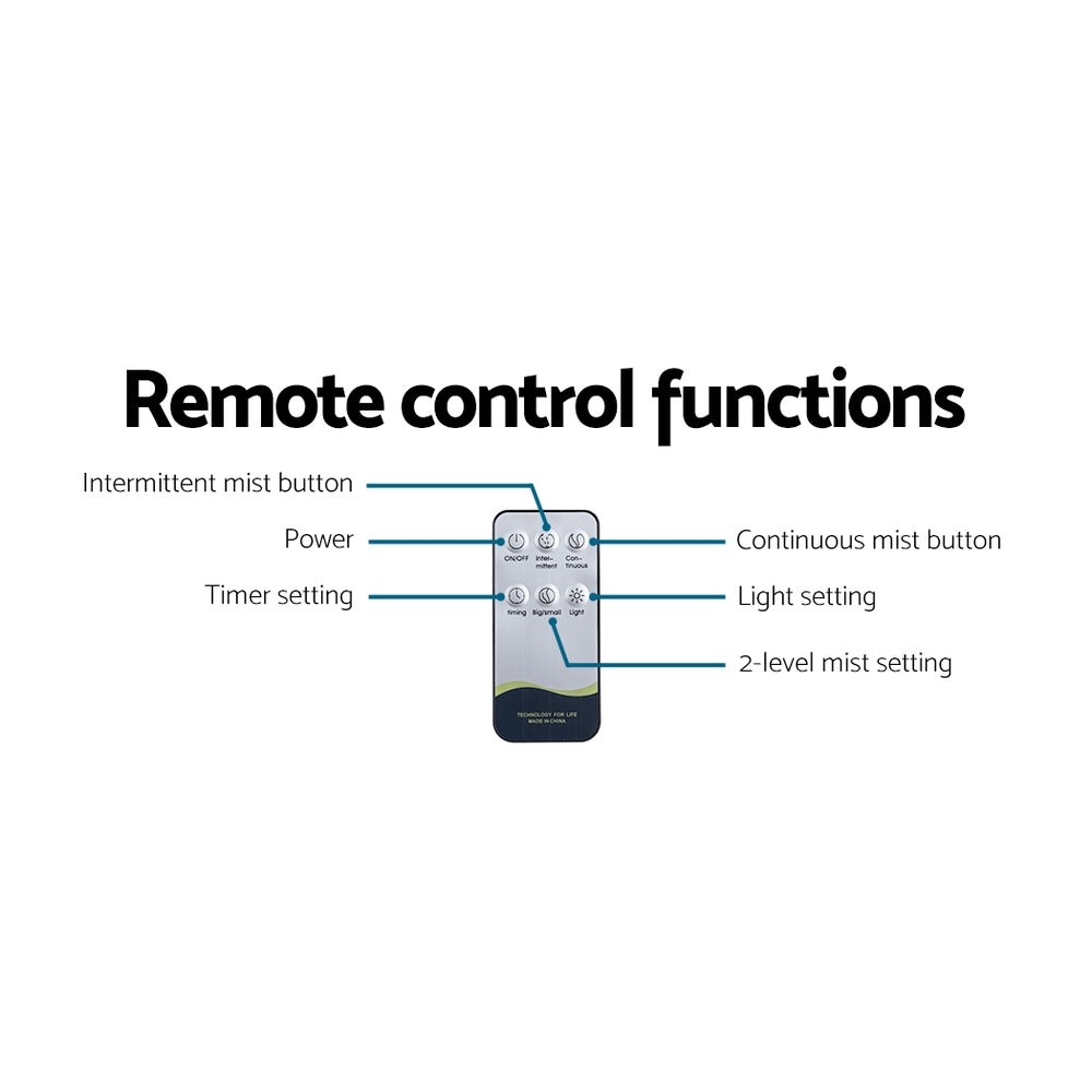 Humidificador de aire con luz LED y aceites esenciales aromáticos NNEDSZ de 400 ml