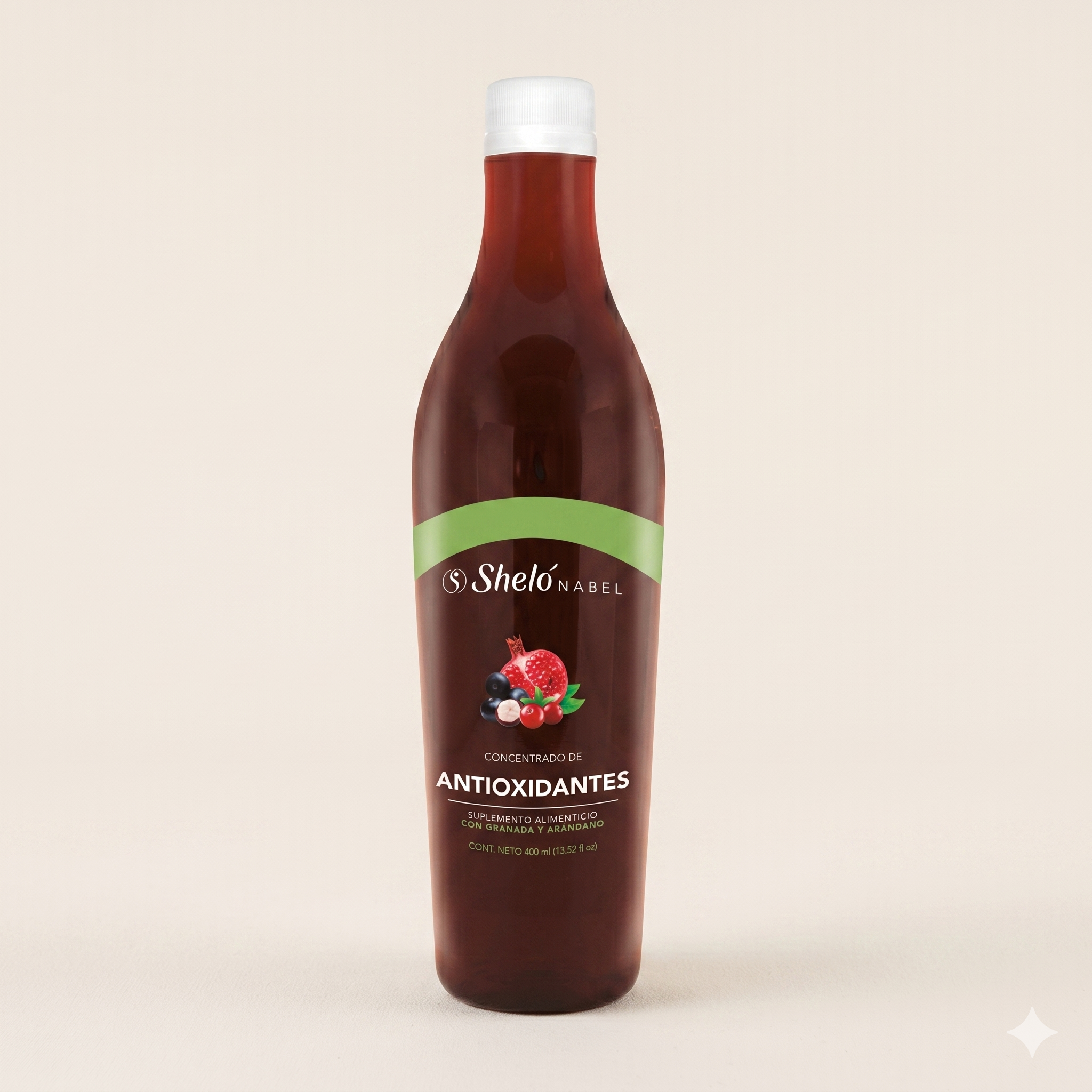 Concentrado con Antioxidantes con Granada y Arándano 400 ml, Sheló Nabel