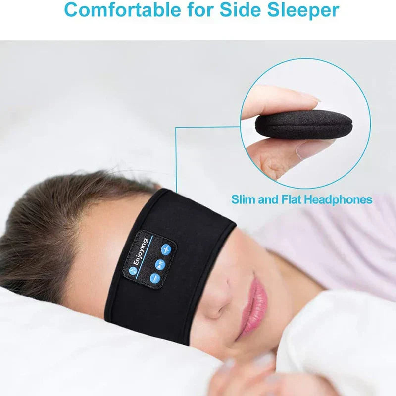 Diadema inalámbrica Bluetooth para dormir con música y auriculares