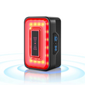 Smart Bicycle Radar Tail Light AI Brake Sensing Black