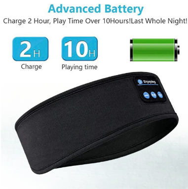 Diadema inalámbrica Bluetooth para dormir con música y auriculares