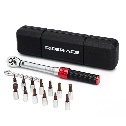 15-Piece Bicycle Torque Wrench Set Red-0
