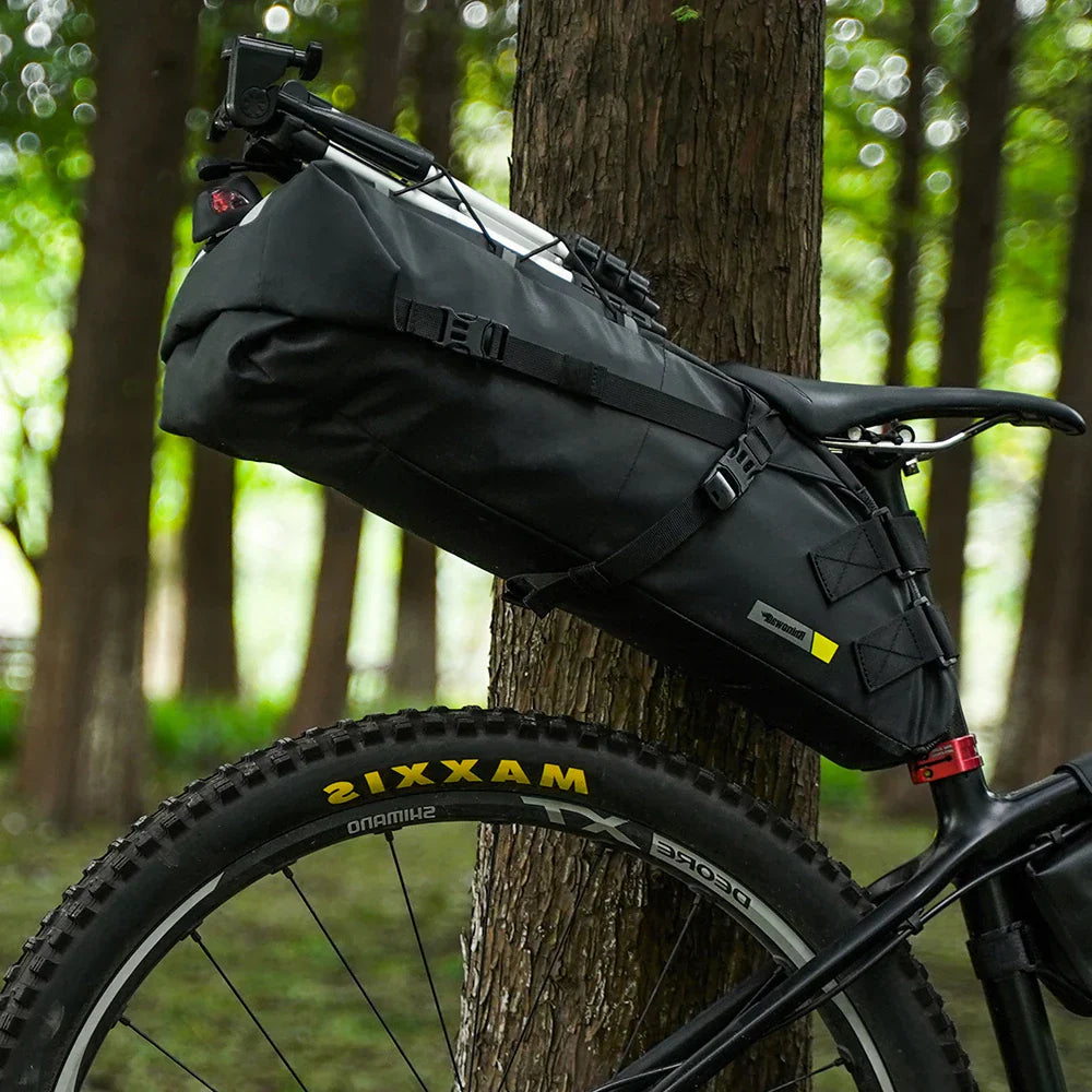 10L Waterproof Bike Saddle Bag Large Rear Pannier Black-2