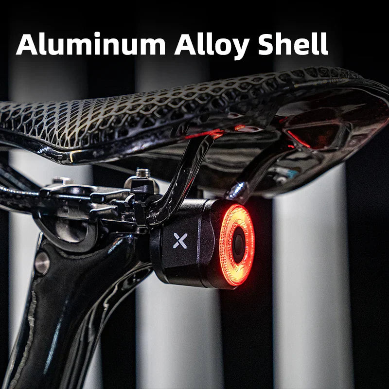 Tail Light Auto Brake Sensing Bicycle Rear Light Black